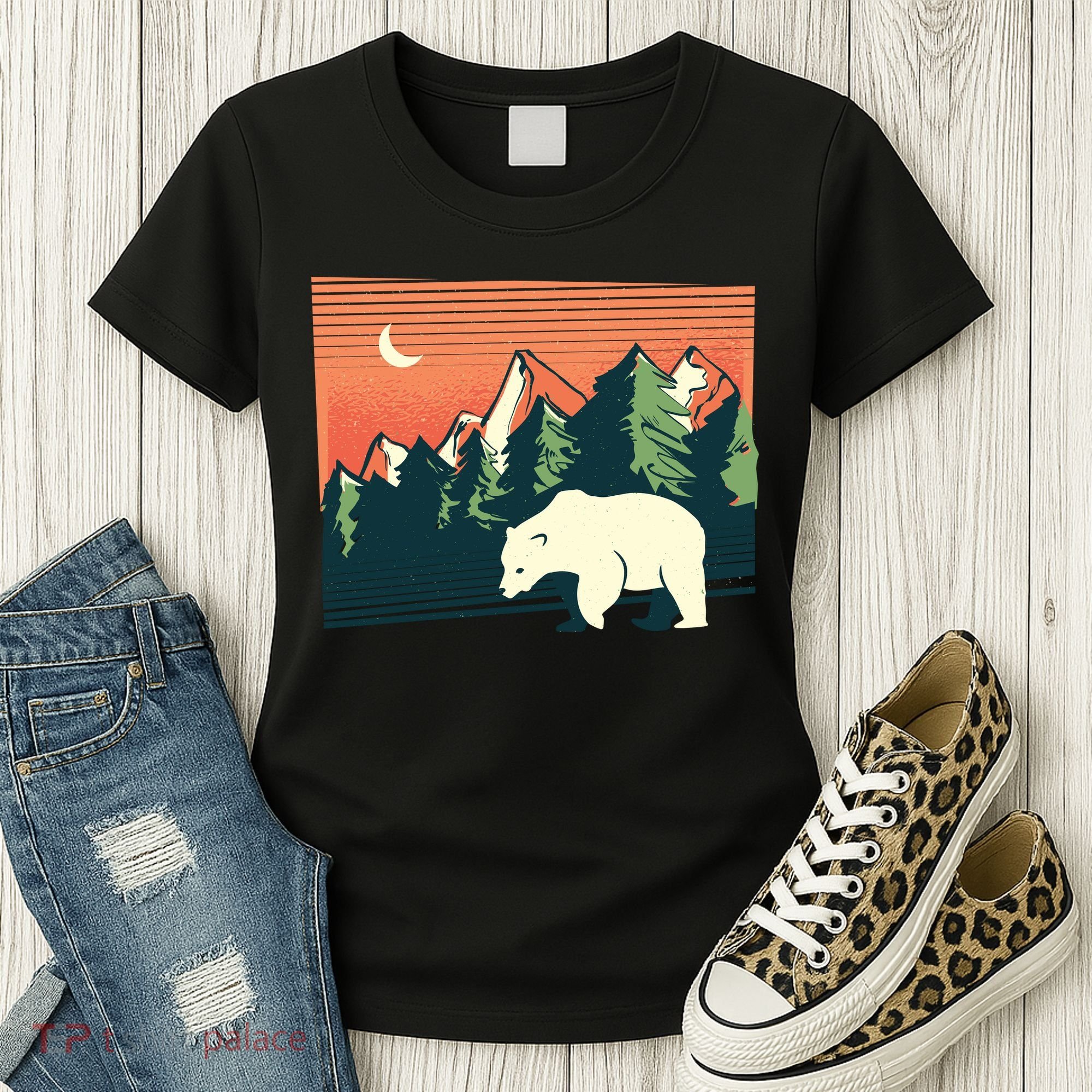 Polar Bear Landscape Women's T-Shirt