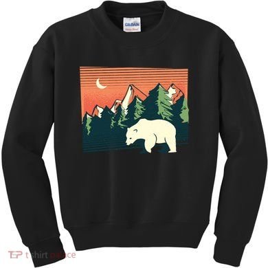 Polar Bear Landscape Kids Sweatshirt