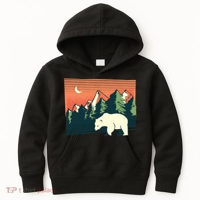 Polar Bear Landscape Kids Hoodie