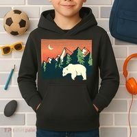 Polar Bear Landscape Kids Hoodie thumb 2