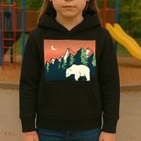 Polar Bear Landscape Kids Hoodie thumb 3