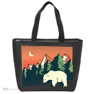 Polar Bear Landscape Tote Bag