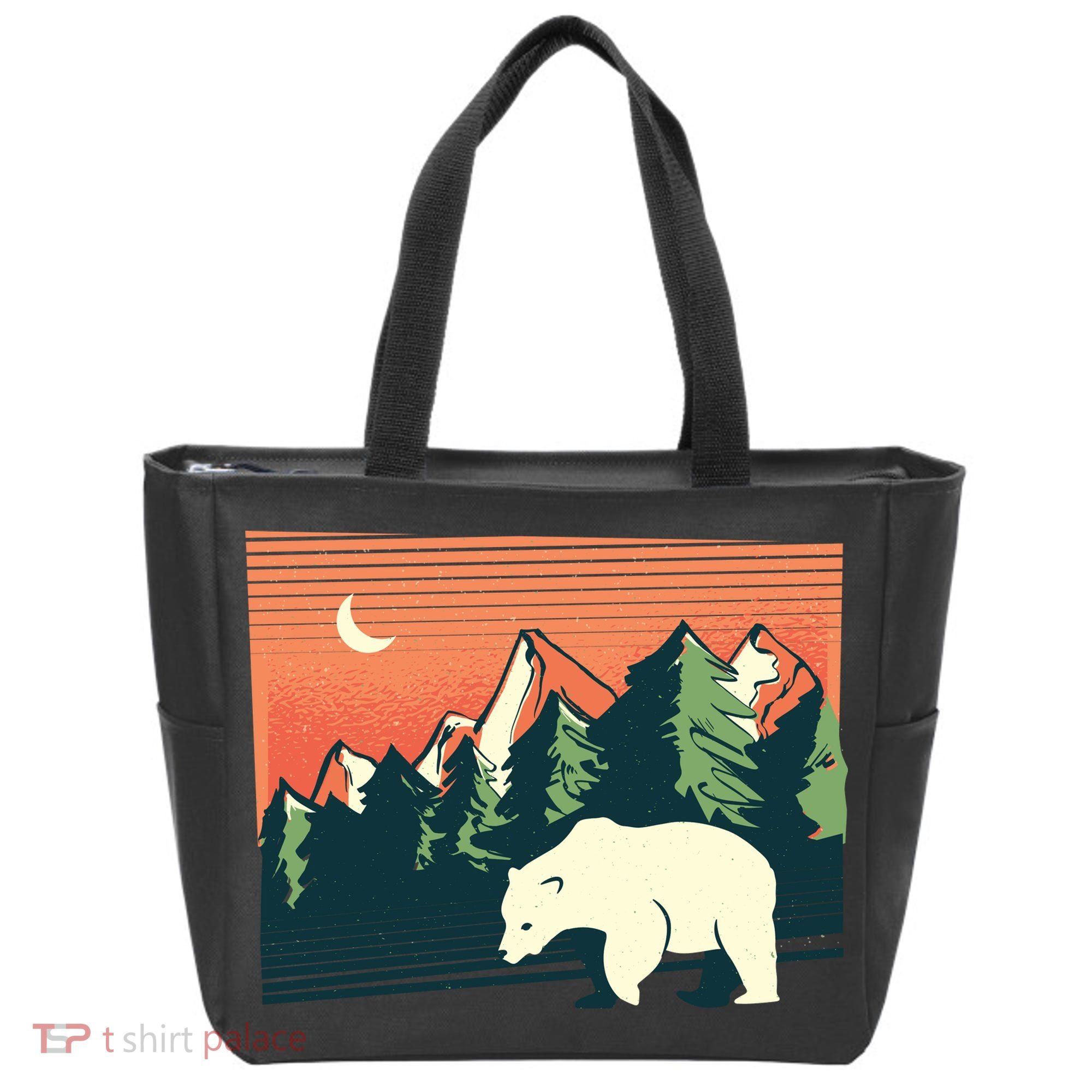 Polar Bear Landscape Tote Bag