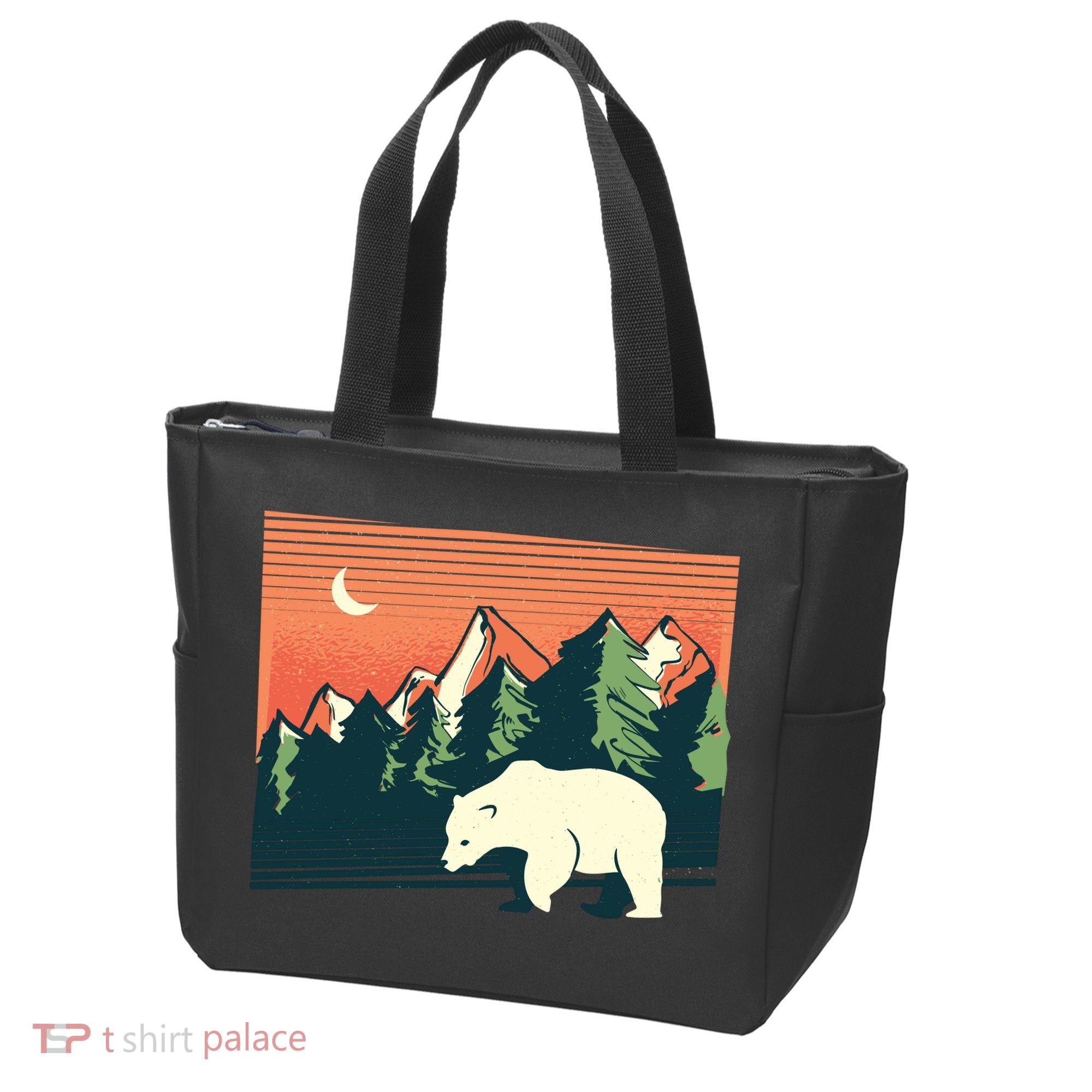 Polar Bear Landscape Tote Bag