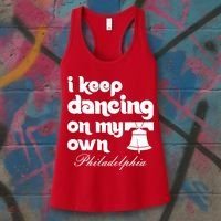 Philly Baseball Lovers Fans Keep I Keep Dancing On My Own Women's Tank Top thumb 3