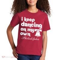 Philly Baseball Lovers Fans Keep I Keep Dancing On My Own Kids T-Shirt thumb 2