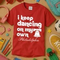 Philly Baseball Lovers Fans Keep I Keep Dancing On My Own Kids T-Shirt thumb 3