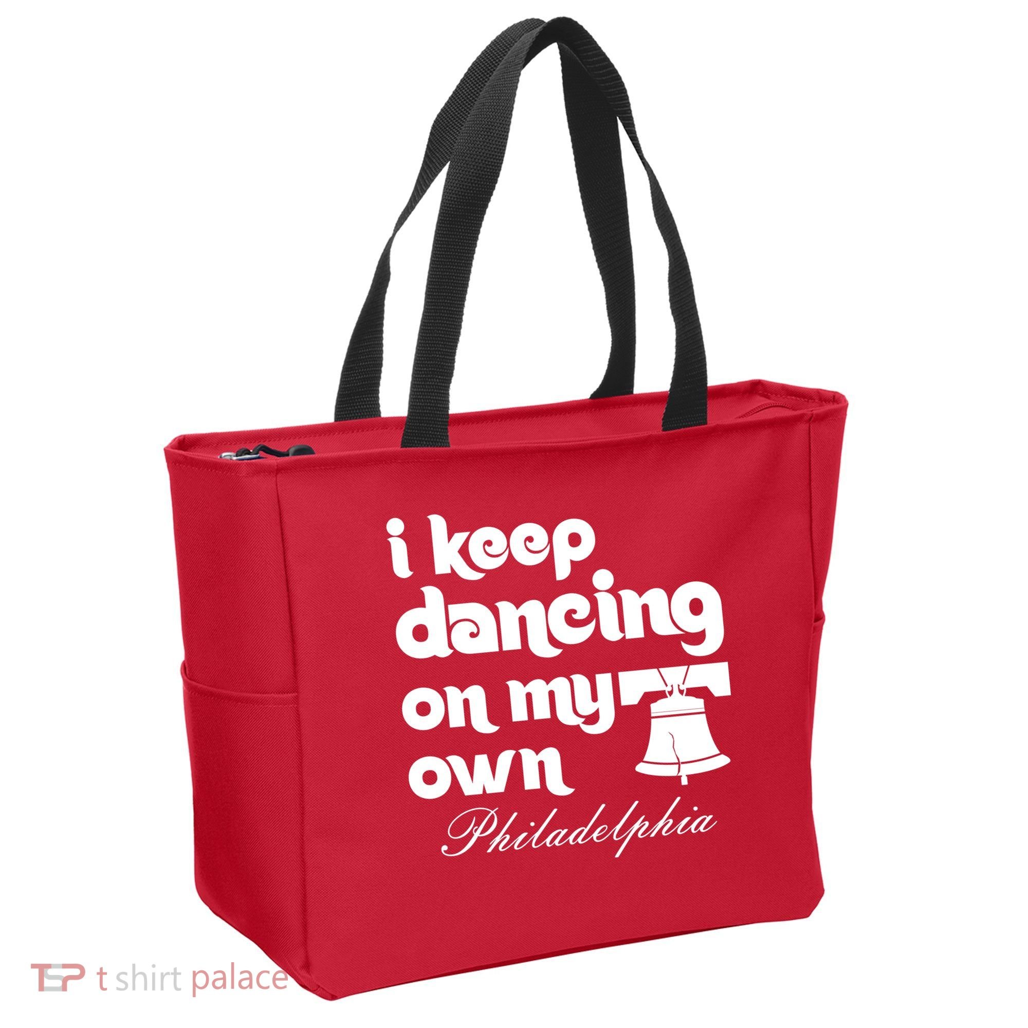 Philly Baseball Lovers Fans Keep I Keep Dancing On My Own Tote Bag