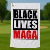 Protrump Black Lives Maga Golf Towel thumb 1
