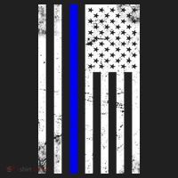 Police Blue Line American Flag Women's Sweatshirt thumb 2