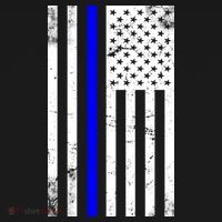 Police Blue Line American Flag Toddler Hoodie thumb 2