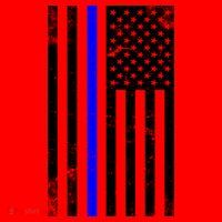 Police Blue Line American Flag Santa Hat thumb 1