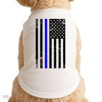 Police Blue Line American Flag Doggie Tank thumb 0