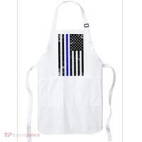 Police Blue Line American Flag Apron thumb 0