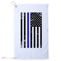Police Blue Line American Flag Golf Towel thumb 0