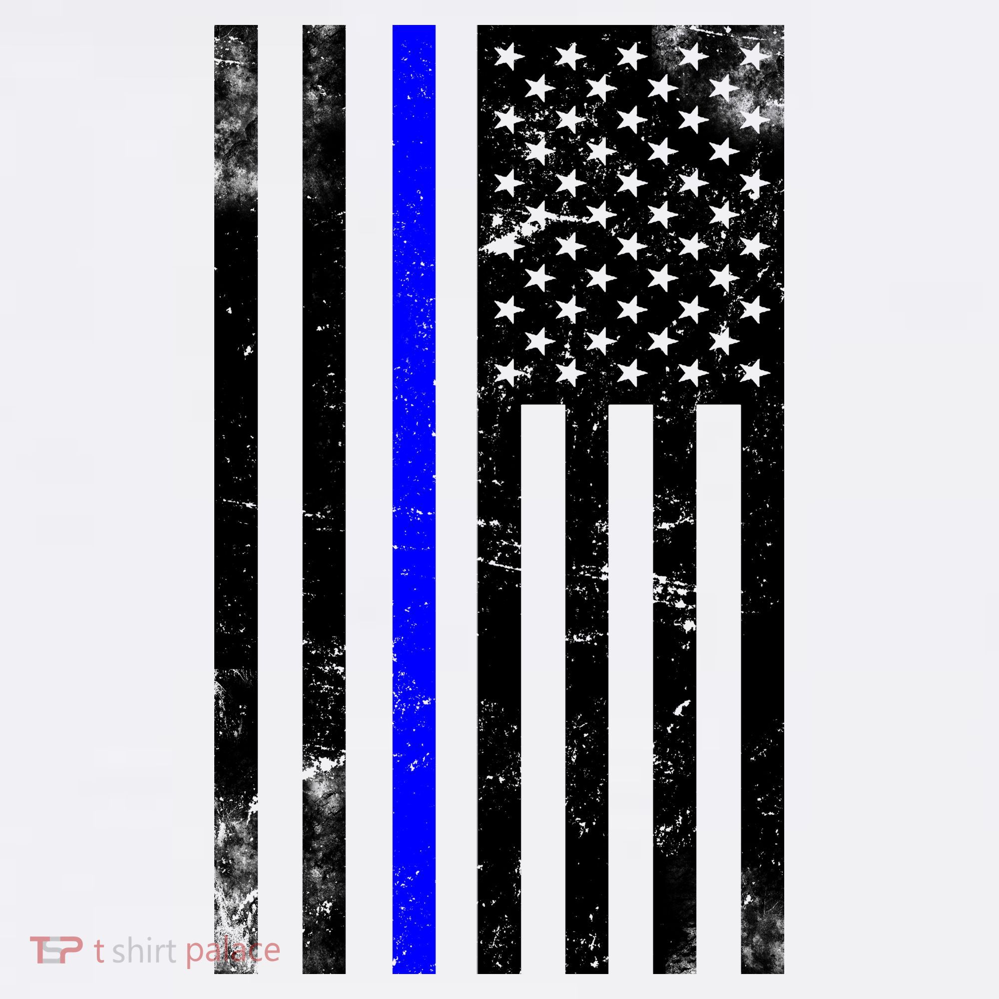 Police Blue Line American Flag Kids Hoodie