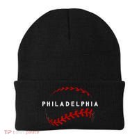 Philly Baseball Lovers Vintage Baseball Fans Beanie thumb 0