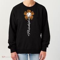Philadelphia Baseball Mitt Flower Baseball Fan Women's Sweatshirt thumb 0