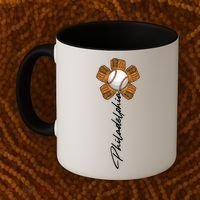 Philadelphia Baseball Mitt Flower Baseball Fan Coffee Mug thumb 2