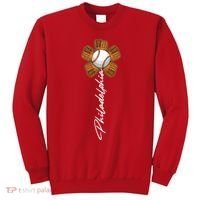 Philadelphia Baseball Mitt Flower Baseball Fan Sweatshirt thumb 0