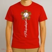Philadelphia Baseball Mitt Flower Baseball Fan T-Shirt thumb 3