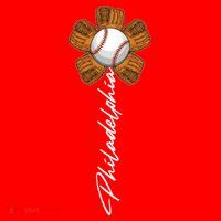 Philadelphia Baseball Mitt Flower Baseball Fan T-Shirt thumb 7