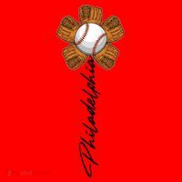 Philadelphia Baseball Mitt Flower Baseball Fan Santa Hat thumb 1