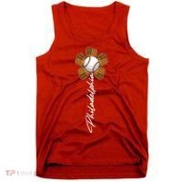 Philadelphia Baseball Mitt Flower Baseball Fan Tank Top thumb 0