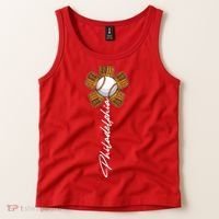 Philadelphia Baseball Mitt Flower Baseball Fan Tank Top thumb 2