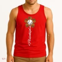 Philadelphia Baseball Mitt Flower Baseball Fan Tank Top thumb 3