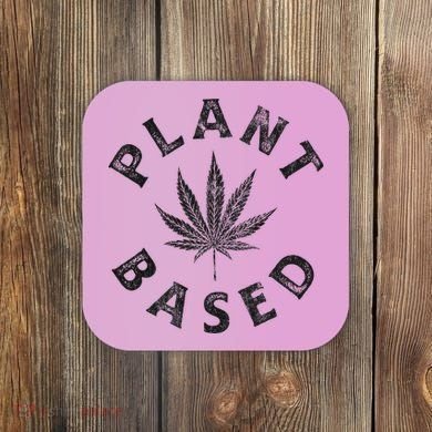 Plant Based Marijuana Leaf Weed Cannabis Pot Smoker Coaster