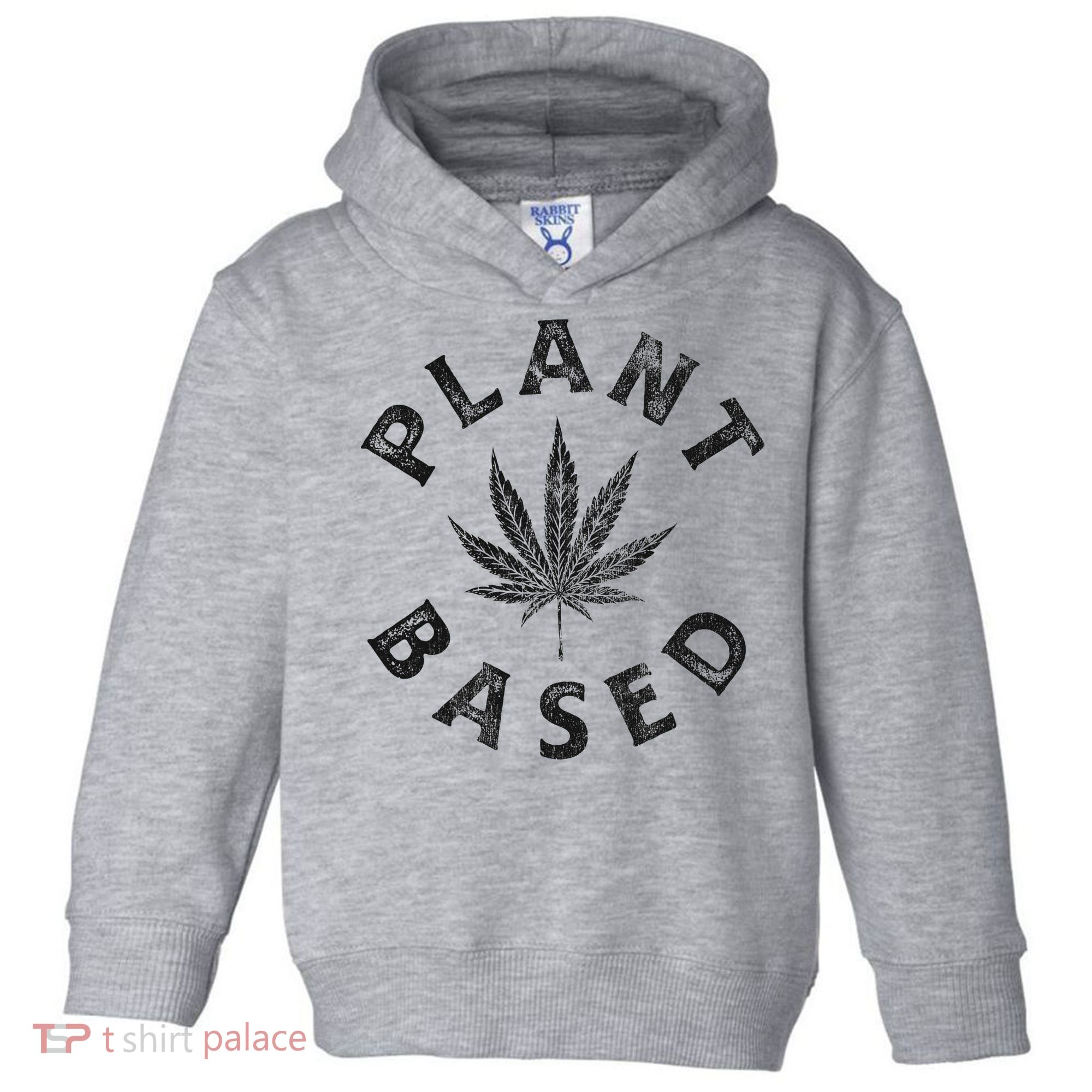 Plant Based Marijuana Leaf Weed Cannabis Pot Smoker Toddler Hoodie