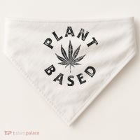 Plant Based Marijuana Leaf Weed Cannabis Pot Smoker USA-Made Doggie Bandana thumb 0