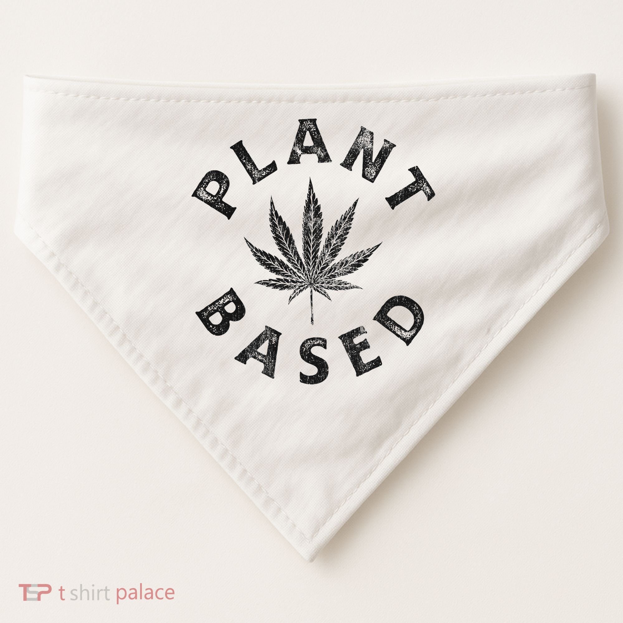Plant Based Marijuana Leaf Weed Cannabis Pot Smoker USA-Made Doggie Bandana