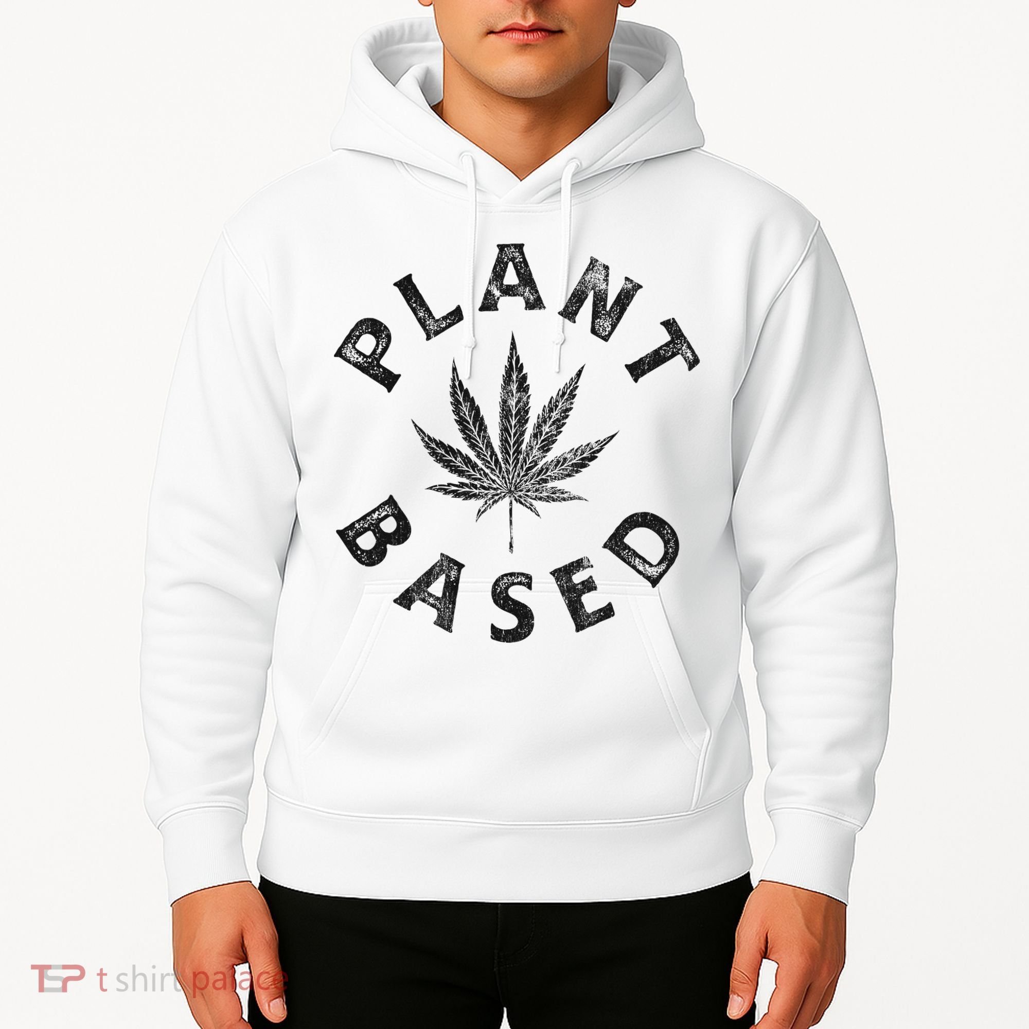 Plant Based Marijuana Leaf Weed Cannabis Pot Smoker Hoodie