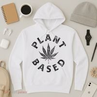 Plant Based Marijuana Leaf Weed Cannabis Pot Smoker Hoodie thumb 3
