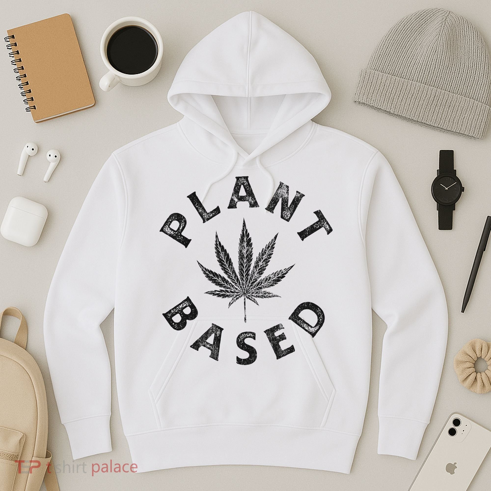 Plant Based Marijuana Leaf Weed Cannabis Pot Smoker Hoodie