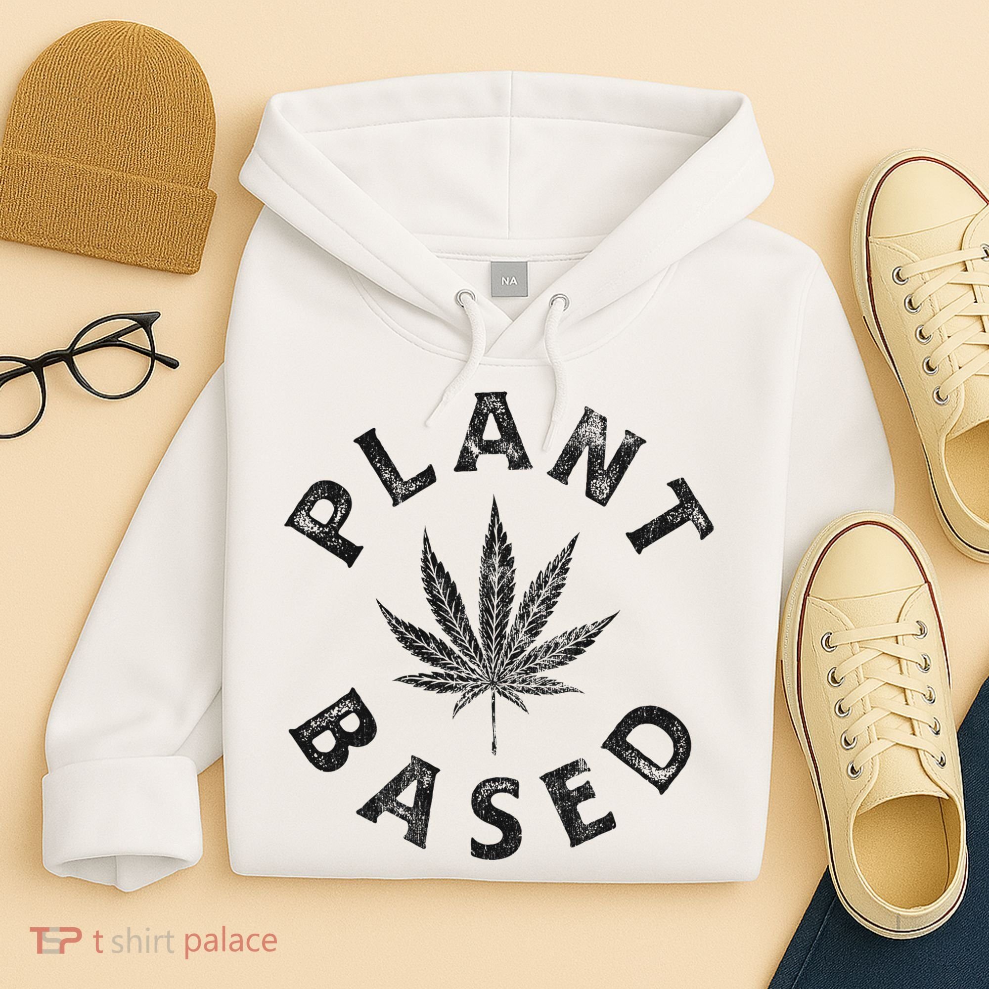 Plant Based Marijuana Leaf Weed Cannabis Pot Smoker Hoodie