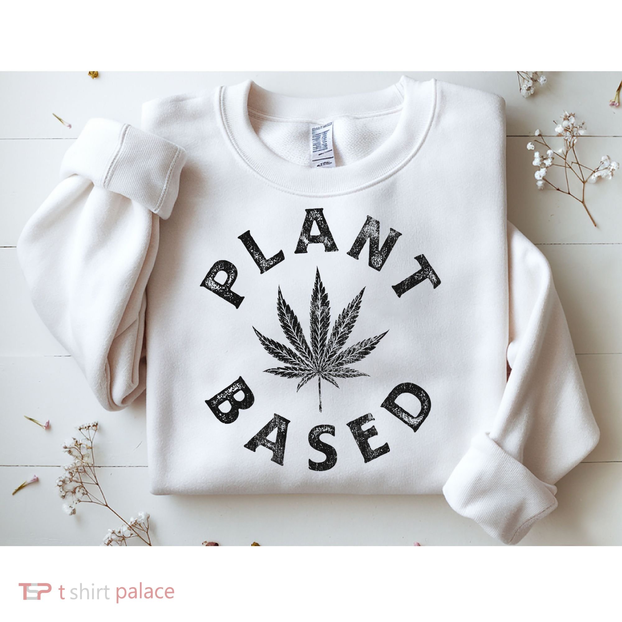 Plant Based Marijuana Leaf Weed Cannabis Pot Smoker Sweatshirt
