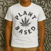 Plant Based Marijuana Leaf Weed Cannabis Pot Smoker T-Shirt thumb 3