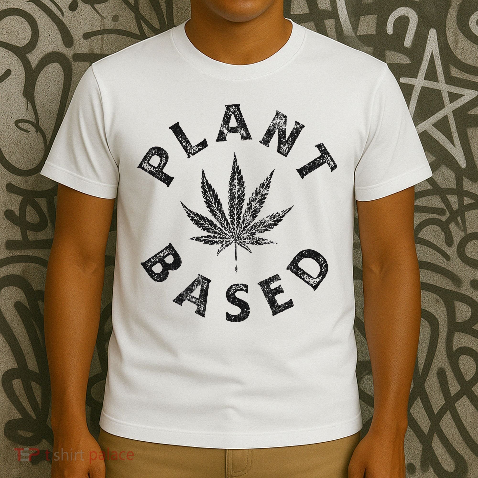 Plant Based Marijuana Leaf Weed Cannabis Pot Smoker T-Shirt