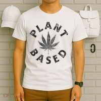 Plant Based Marijuana Leaf Weed Cannabis Pot Smoker T-Shirt thumb 6