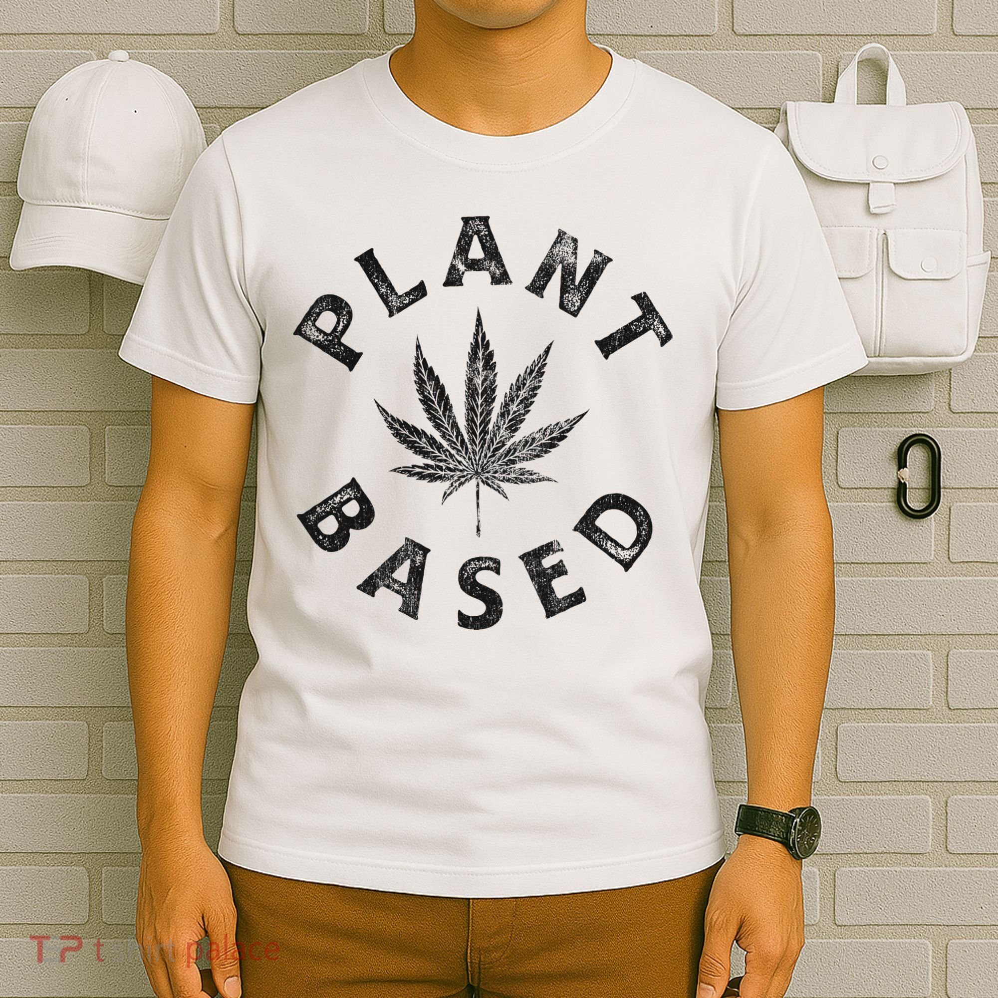 Plant Based Marijuana Leaf Weed Cannabis Pot Smoker T-Shirt