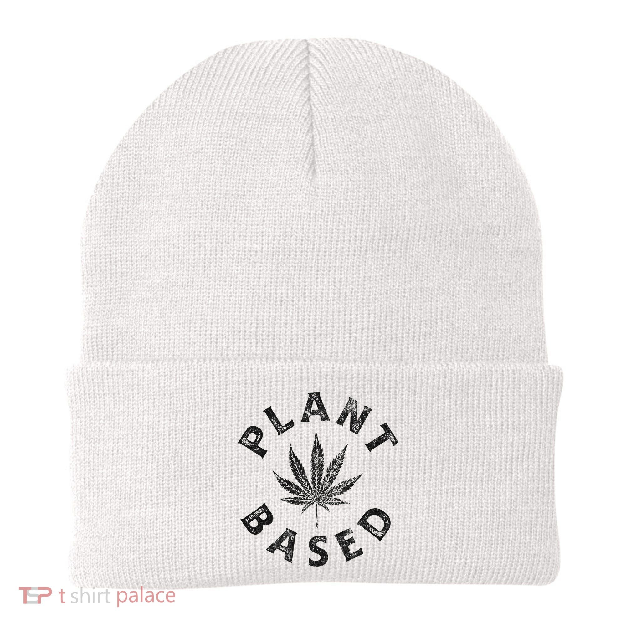 Plant Based Marijuana Leaf Weed Cannabis Pot Smoker Beanie