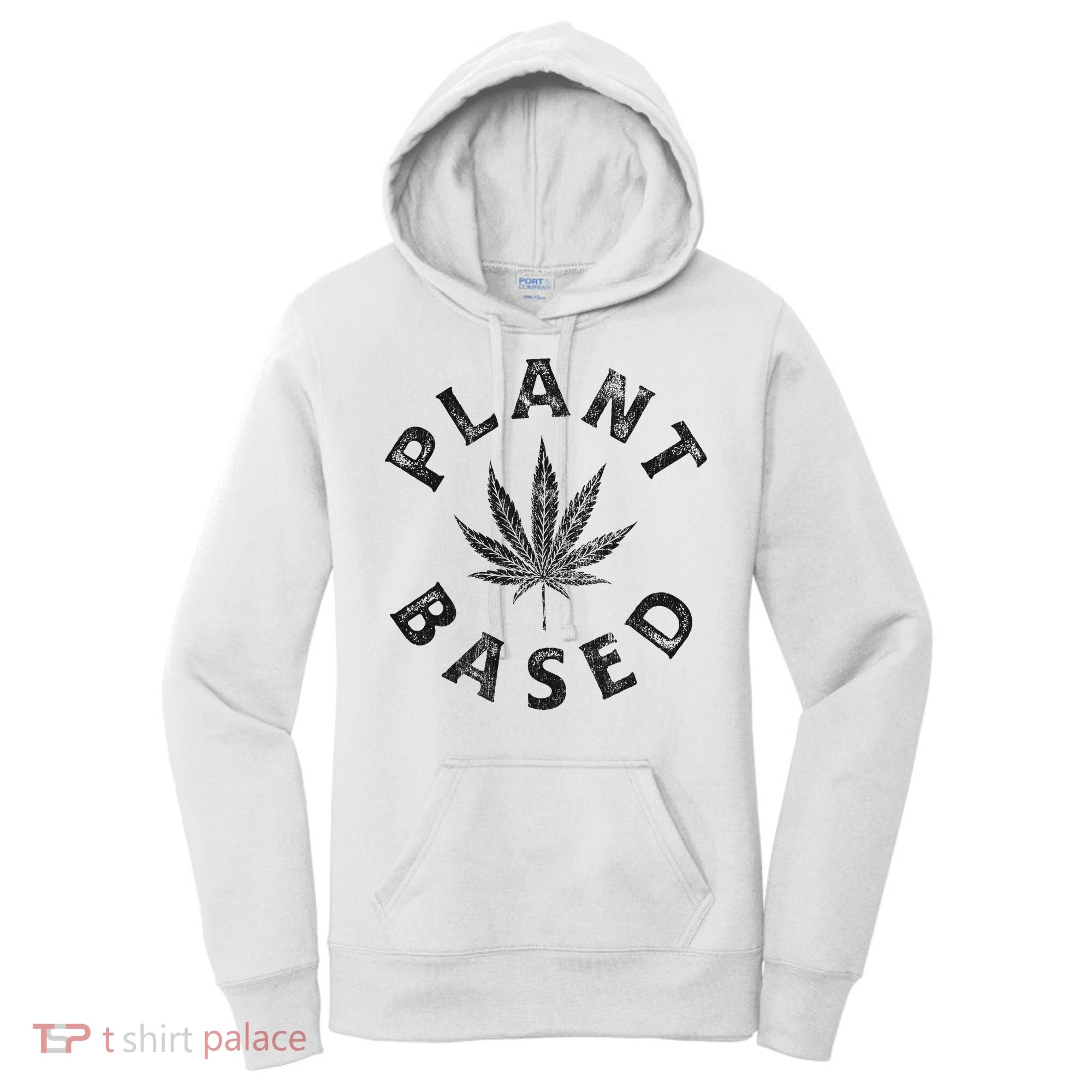 Plant Based Marijuana Leaf Weed Cannabis Pot Smoker Women's Hoodie