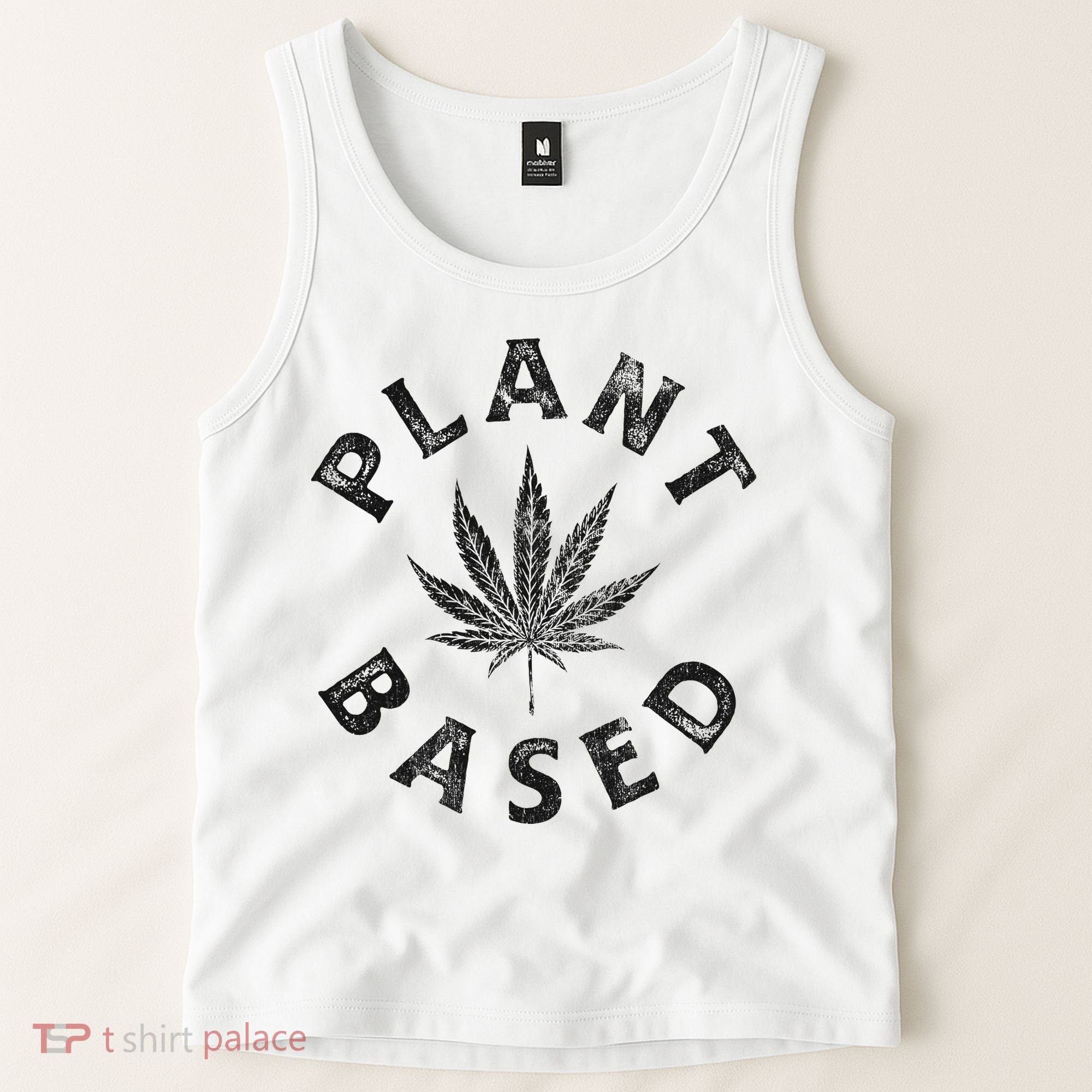 Plant Based Marijuana Leaf Weed Cannabis Pot Smoker Tank Top