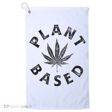 Plant Based Marijuana Leaf Weed Cannabis Pot Smoker Golf Towel