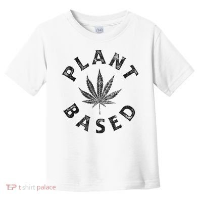 Plant Based Marijuana Leaf Weed Cannabis Pot Smoker Toddler T-Shirt