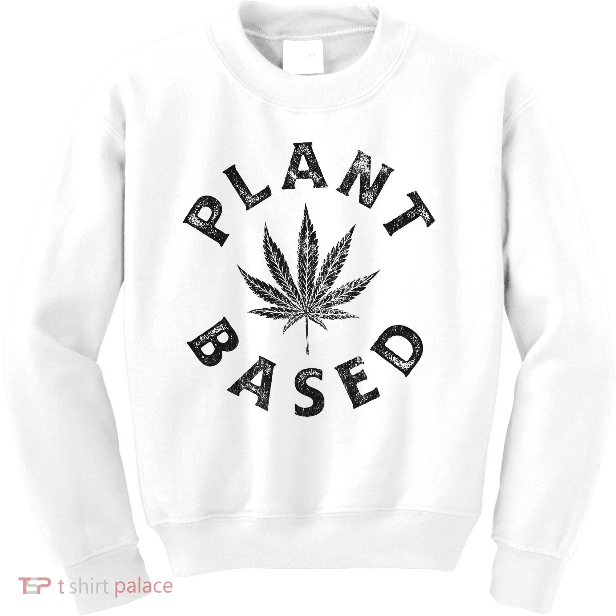 Plant Based Marijuana Leaf Weed Cannabis Pot Smoker Kids Sweatshirt
