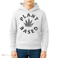 Plant Based Marijuana Leaf Weed Cannabis Pot Smoker Kids Hoodie thumb 4